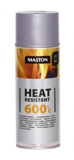 MASTON Краска термостойкая 600С серебрянная а/э 400мл 400996