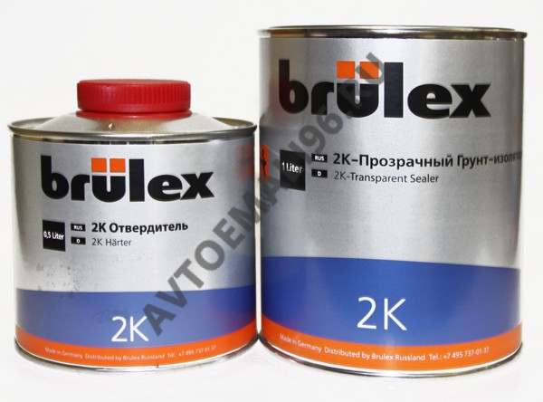 BRULEX/БРЮЛЕКС Грунт-изолятор 2К прозрачный 1,0 л