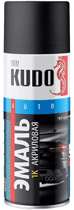 KUDO/КУДО 5232.5 Аэрозоль Черная матовая акриловая 1К 520мл