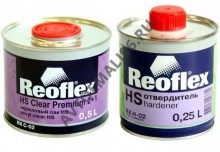 REOFLEX/РЕОФЛЕКС Лак акриловый 2+1 HS Premium 0,5л+отв 0,25