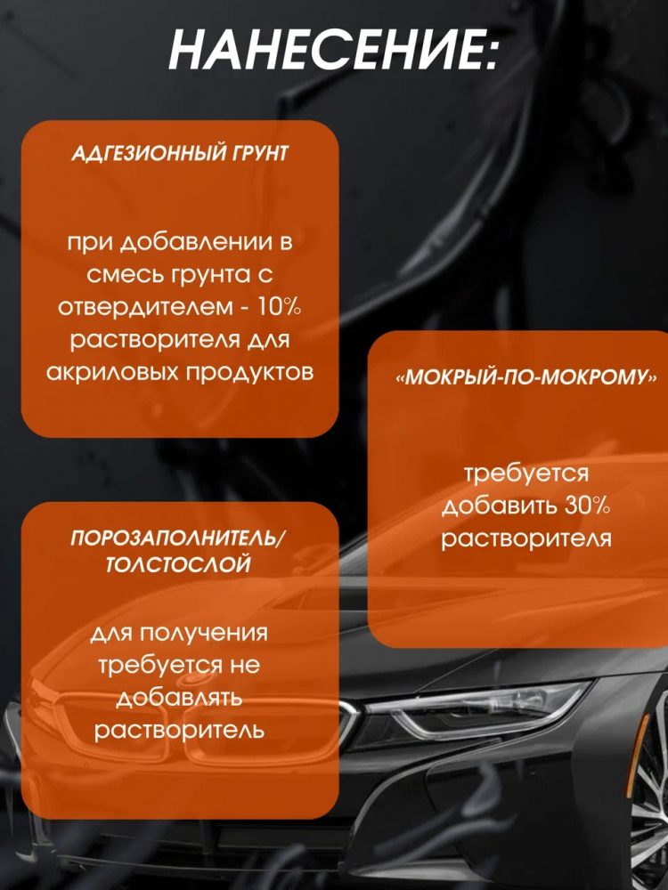 BRULEX/БРЮЛЕКС Грунт-порозаполнитель 4+1 2К  белый 1,0 л+0,25отв