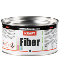 KRAFT/КРАФТ Шпатлевка со стекловолокном FIBER 0,21кг+8гр отвердит 012001