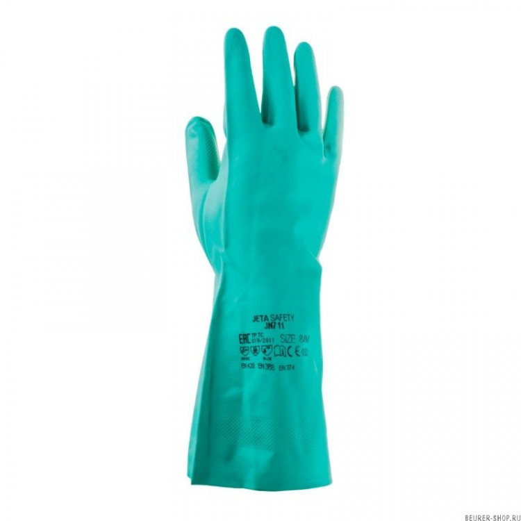 JETA PRO/ДЖЕТА ПРО Перчатки JN711 Защитные промышленные из нитрила Зеленые размер XL