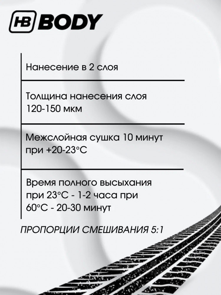 BODY/БОДИ Грунт 635 5+1 черный с отвердителем 635 (0,8+0,16)