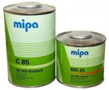 MIPA/МИПА Лак 2К HS C85 1л+отв MS25 0.5л с защитой от царапин и УФ-излучения