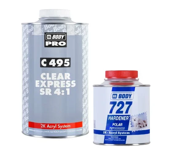 BODY/БОДИ Лак 495 MS Express акриловый 4+1 отв 727 (1л+0,25л) быстрый