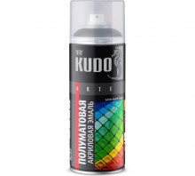 KUDO/КУДО Аэрозоль RAL 9005 полуматовый Черный SATIN акрил 520мл KU-0A9005
