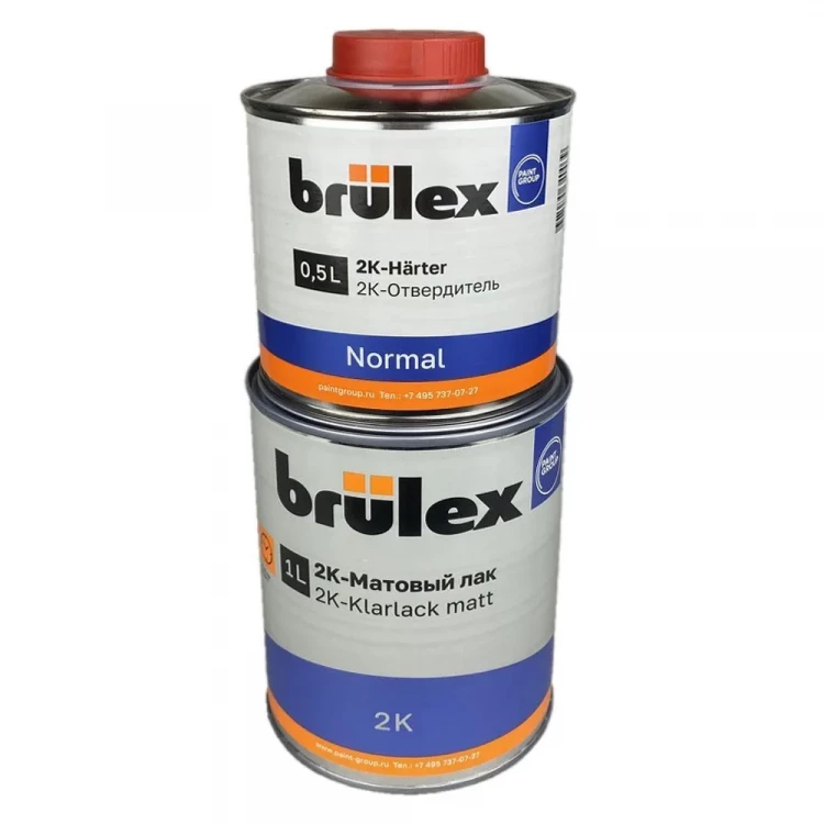 BRULEX/БРЮЛЕКС Лак 2К матовый 1л+отв 0,5