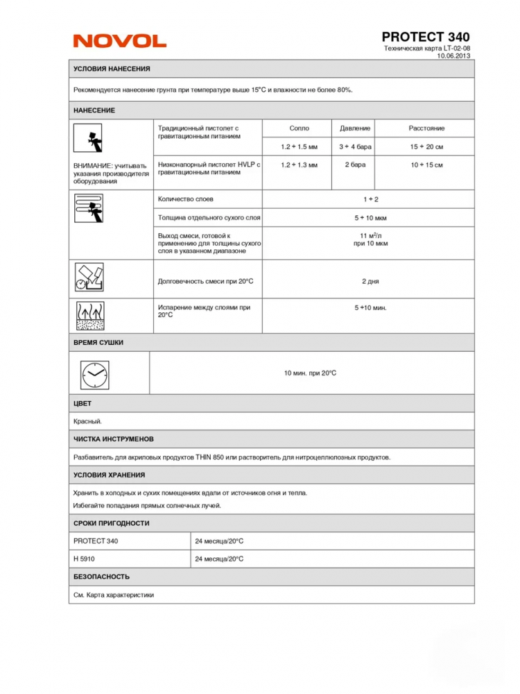 NOVOL/НОВОЛ Грунт реактивный Протект 340 1л+1л (Н5910) 37211